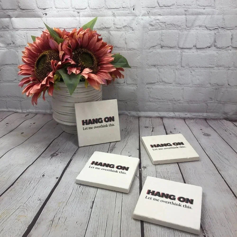 Coasters HANG ON Coaster set of 2